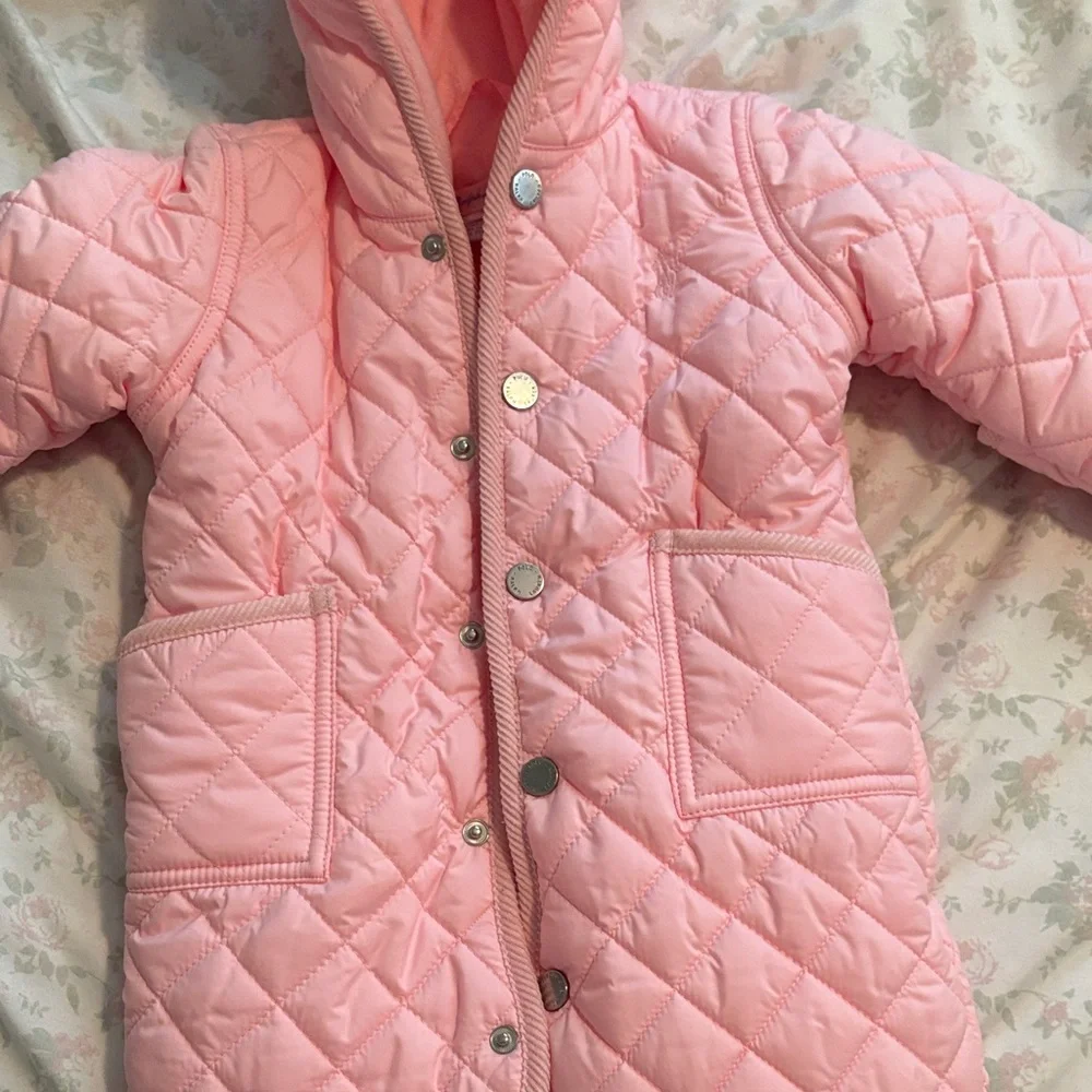 Polo by Ralph Lauren Quilted Hooded Baby One-Piece - Light Pink